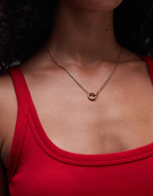 Topshop - Seti - Collier imbriqué en acier inoxydable étanche - Doré, 4 de 4
