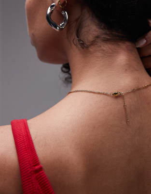 Topshop Seti Waterproof Stainless Steel Lariat Chain Necklace