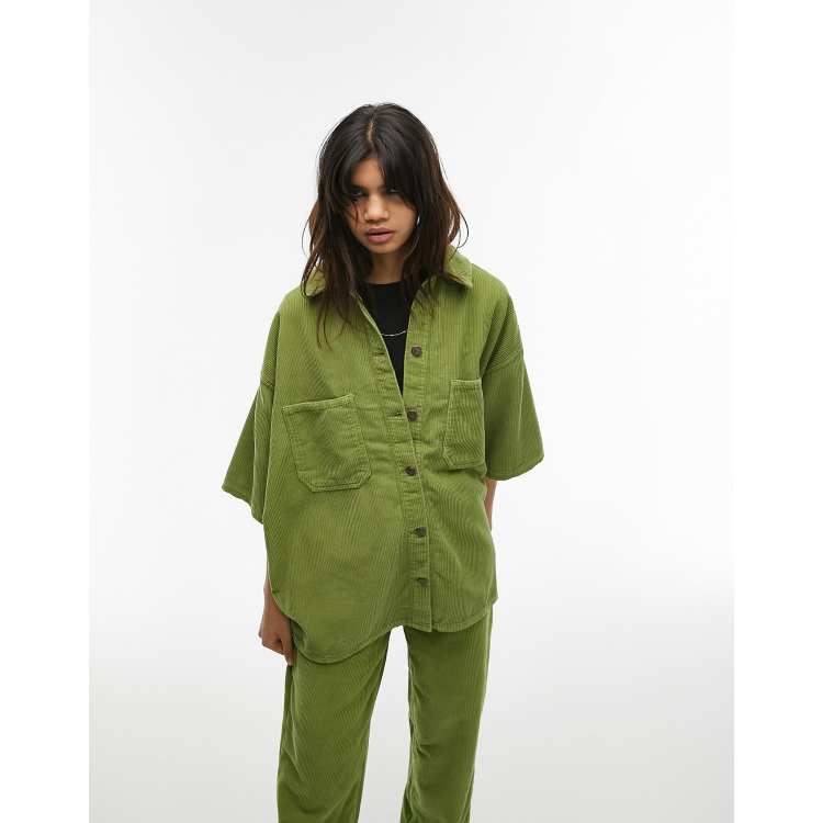Topshop khaki shacket clearance