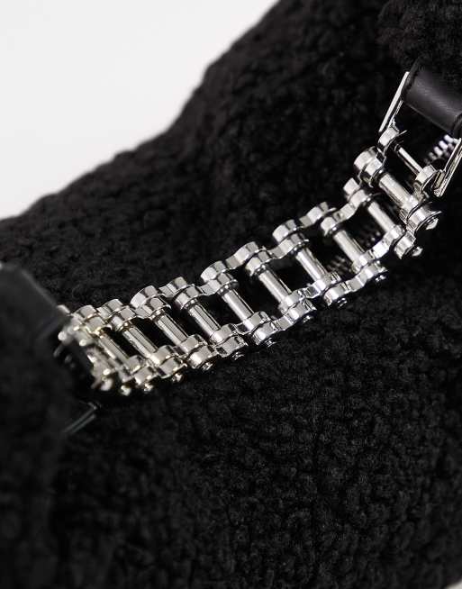 Topshop shannon borg bag in black, 2 of 4