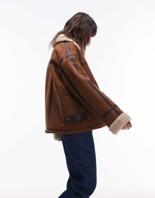Shearling jacket topshop store
