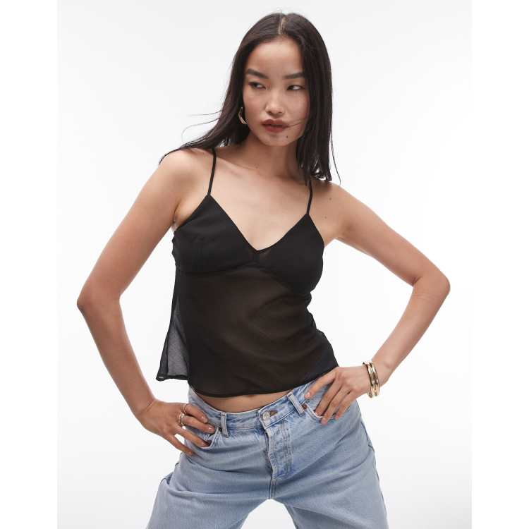 トップス Bibiy. CAMILLE SHEER TOP BLACK 中古・古着通販】bibiy (ビビィ) チュールドット柄シアー