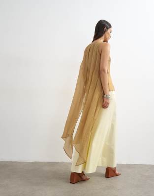 Topshop Sheer Cape Detail Top