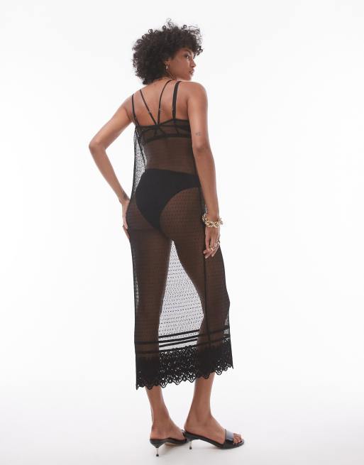 Topshop black mesh dress new arrivals