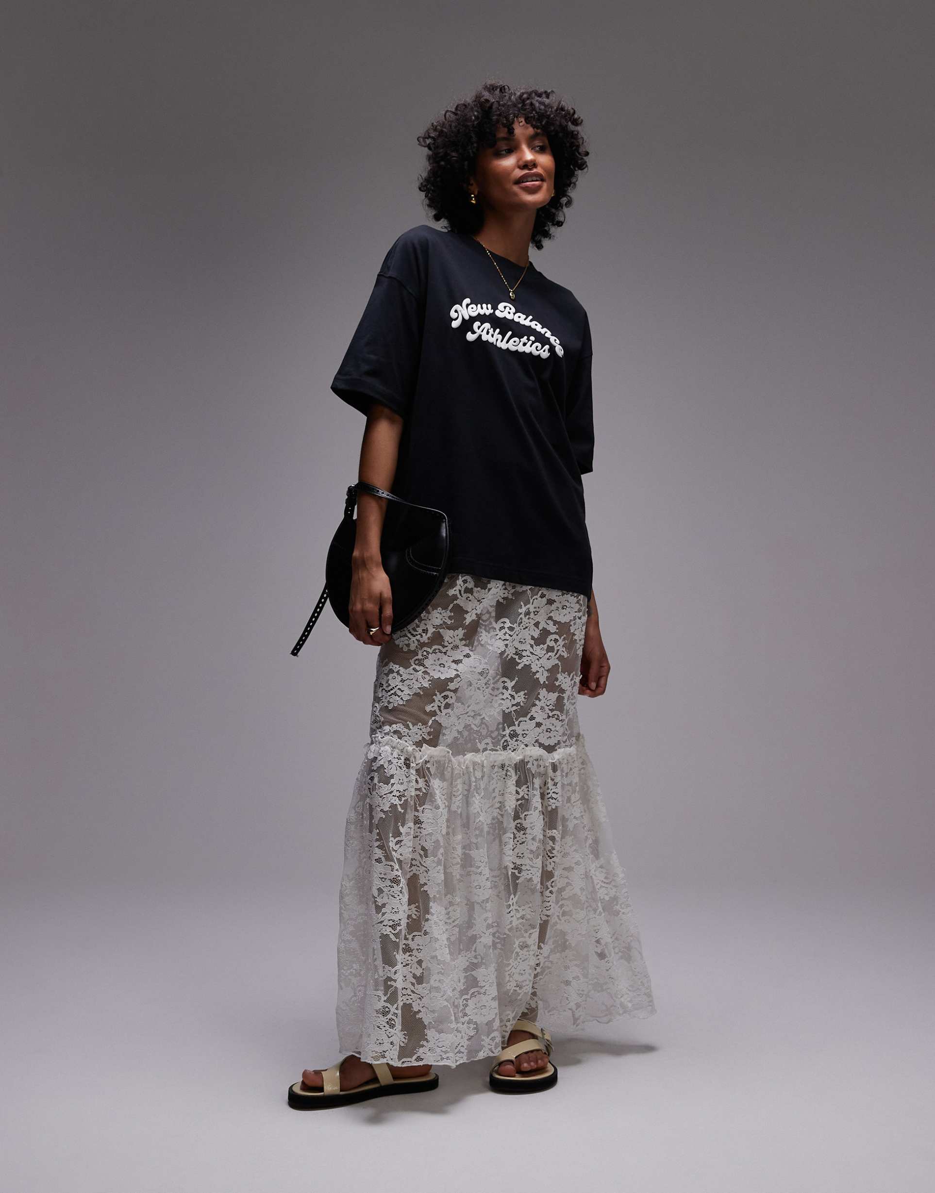 topshop sheer lace maxi in ivory