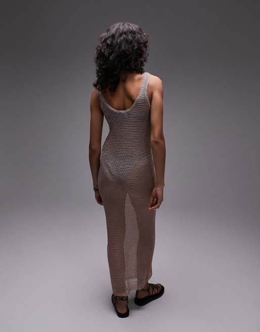 Metallic beach hot sale dress