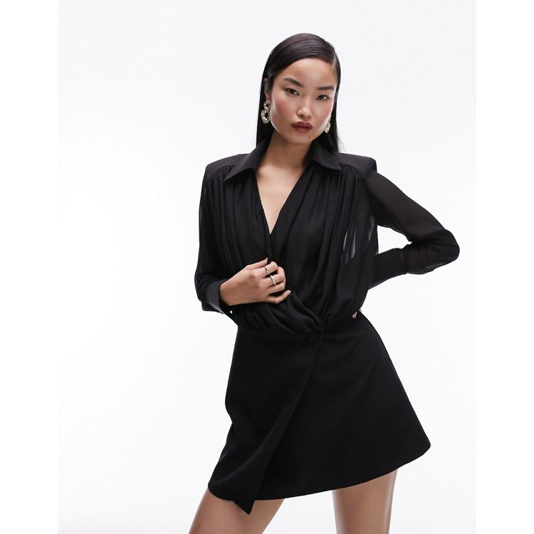 Black Sheer Tunic Dress