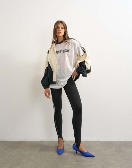 Topshop sheer slub graphic t-shirt in ecru, 2 of 4