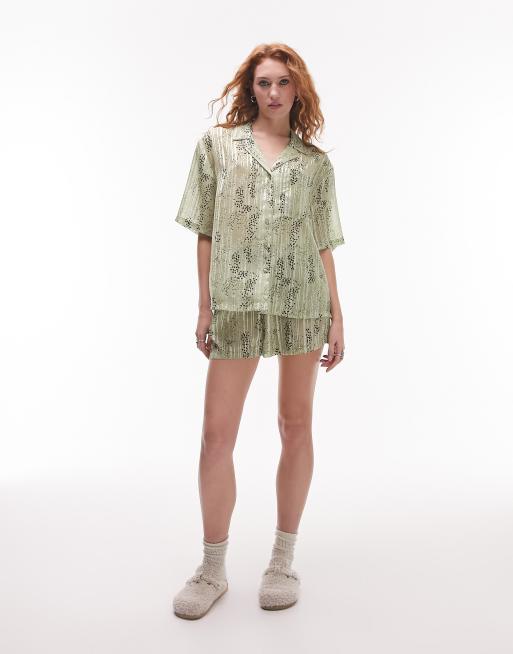 Sheer pajama online top