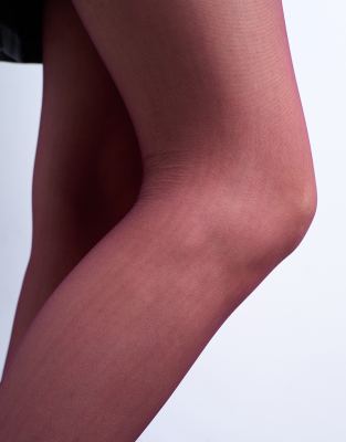 Topshop Sheer Tights In Gray