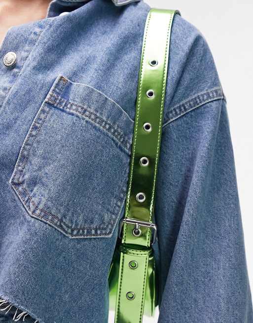 Topshop - Shelby - Sac porté épaule incurvé avec boucle - Vert, 2 de 4