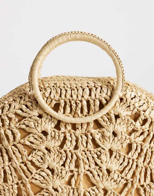 Topshop Shelly medium geweven schelp kleine handtas, 3 van 4