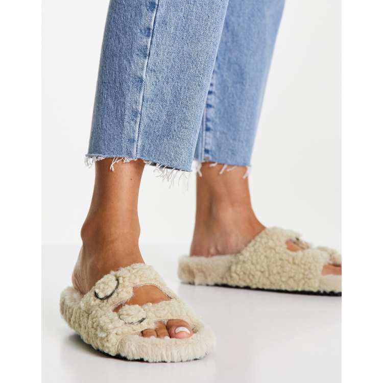 Women's Sherpa Cowgirl Slide Slippers