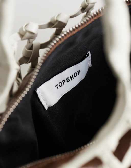 Topshop - Shia - Borsa da spalla media bianco sporco, 4 di 4
