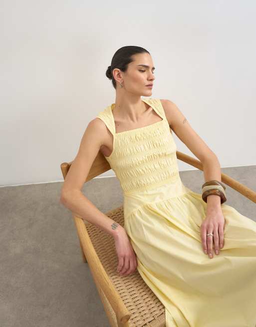 shirred drop waist midi dress Elegant One Shoulder Long Sleeve Prom Dress With Slit main image 0