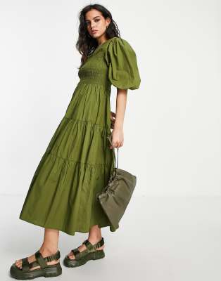 Topshop hotsell khaki dress