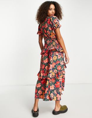 topshop shirred waist dress