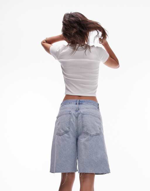 Topshop - Short ample en jean délavé, 2 de 5