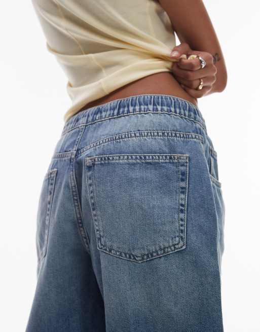 Topshop - Short de jogging léger en jean - Bleu moyen, 5 de 5