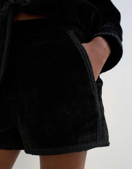 Topshop short de terciopelo negro, 3 de 5
