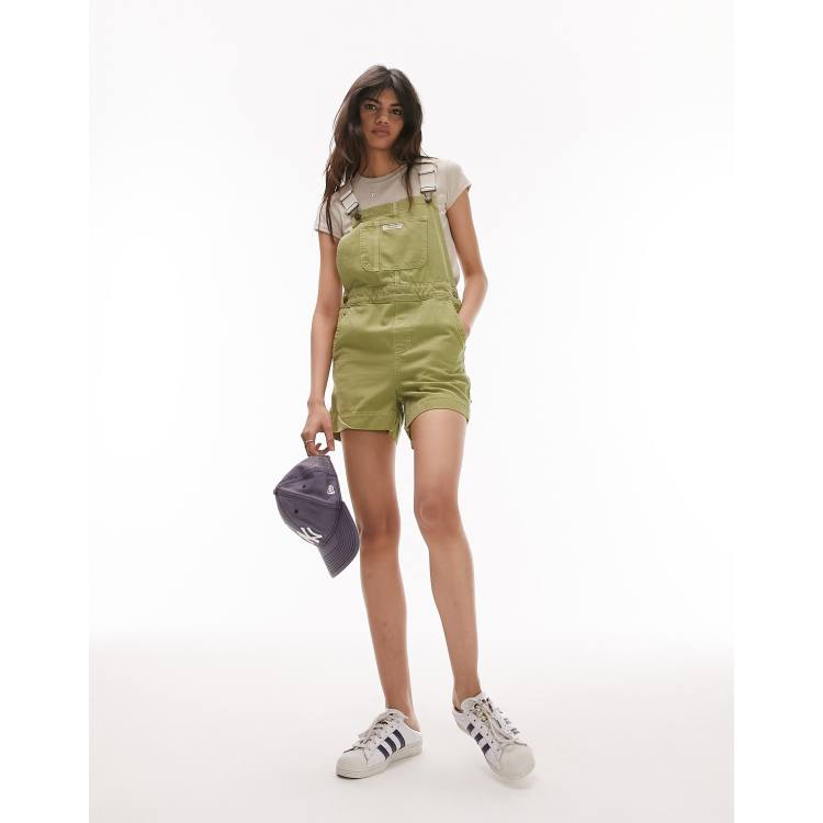 Green store overall shorts