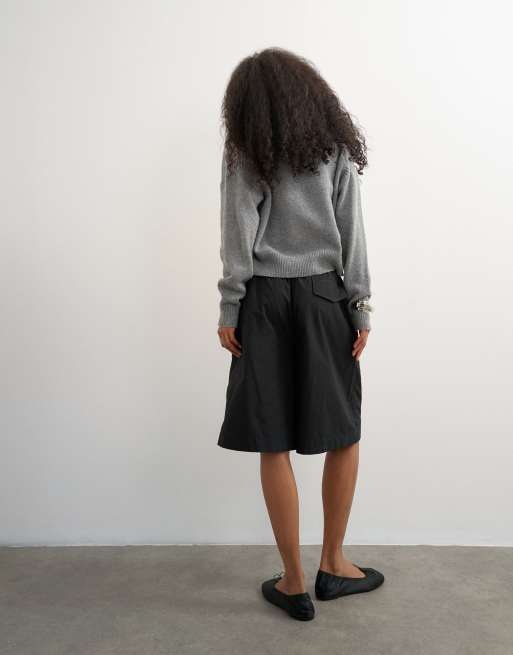 Topshop short en ripstop avec détail à cordon de serrage noir, 5 de 5