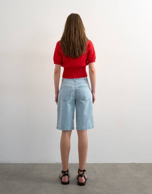 Topshop - Short long en jean délavé, 3 de 5
