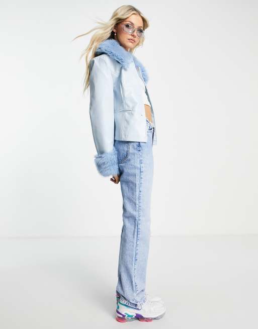 Light blue hotsell short jacket