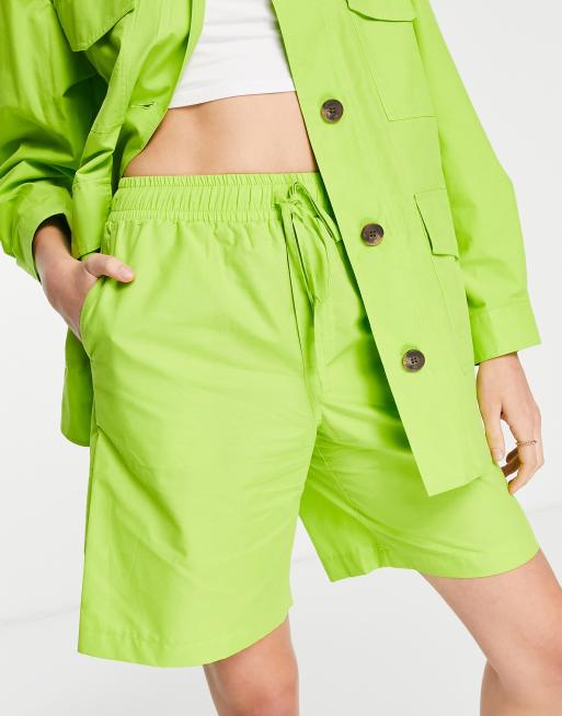 Topshop hot sale green shorts