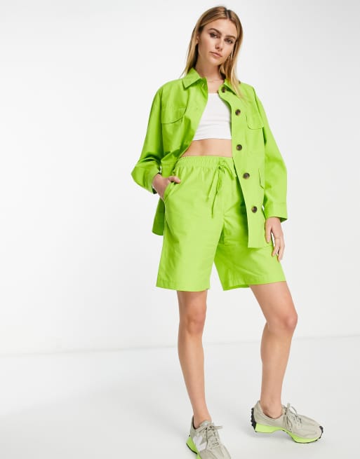 Lime green cargo on sale shorts