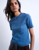 Topshop shrunken everyday tee in air force blue