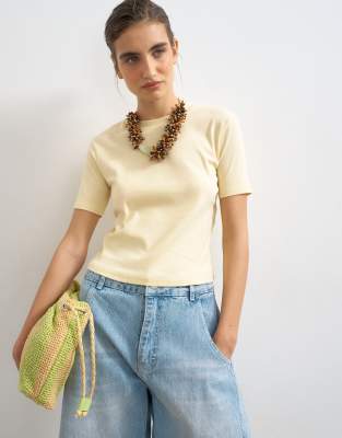 Shrunken everyday tee in buttermilk