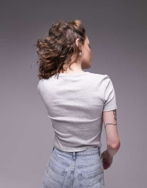 Topshop everyday tee in heather gray