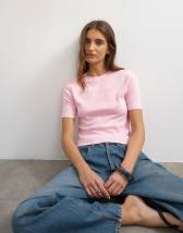 Topshop shrunken everyday tee in pink