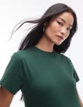 [Topshop] Topshop shrunken tee in dark green XS Dark green