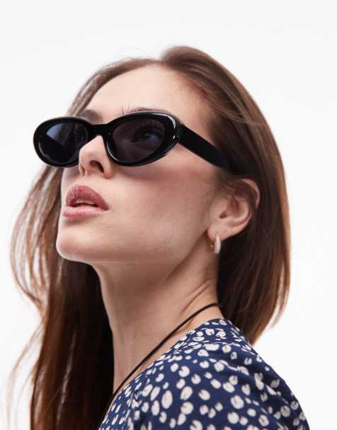 Topshop - Sicily - Sorte runde solbriller - view 1