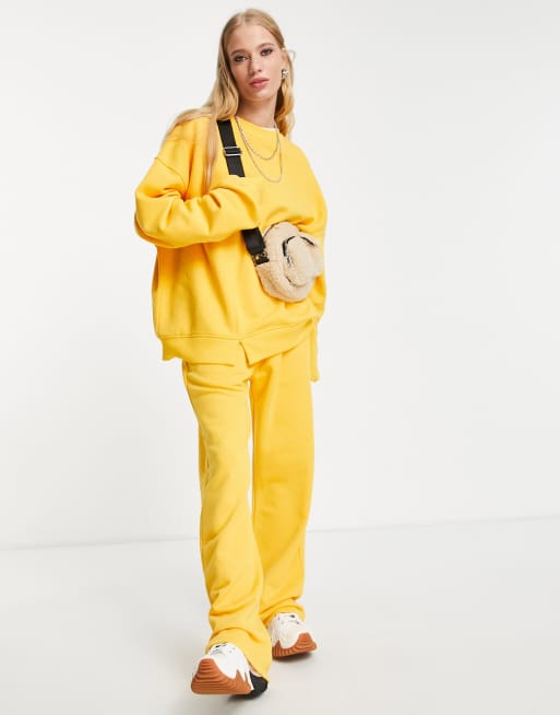 Champion yellow heavy velour track online pants