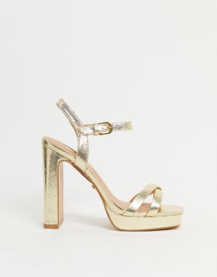 topshop gold shoes