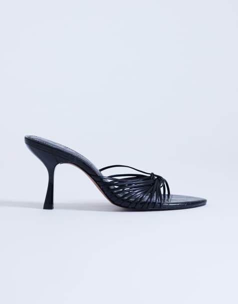 Topshop - Simba - Hoge sandalen met bandjes in zwart - view 1
