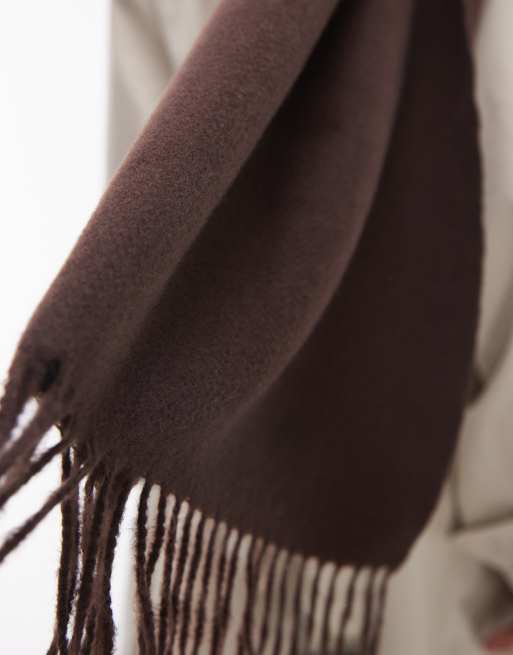 Topshop - Simone - Écharpe style couverture ultra douce - Chocolat, 3 de 4
