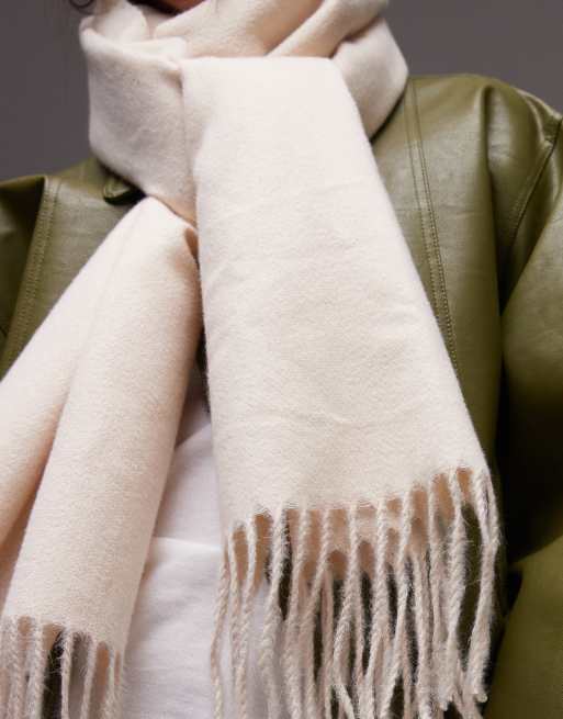 Topshop - Simone - Sciarpa morbidissima color crema, 3 di 4