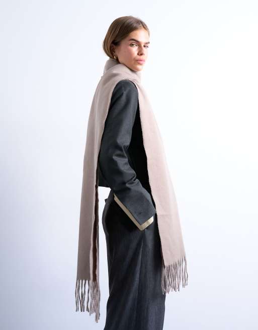 Topshop - Simone - Sciarpa morbidissima color talpa