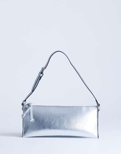 Topshop Simone shoulder bag in silver - view 1