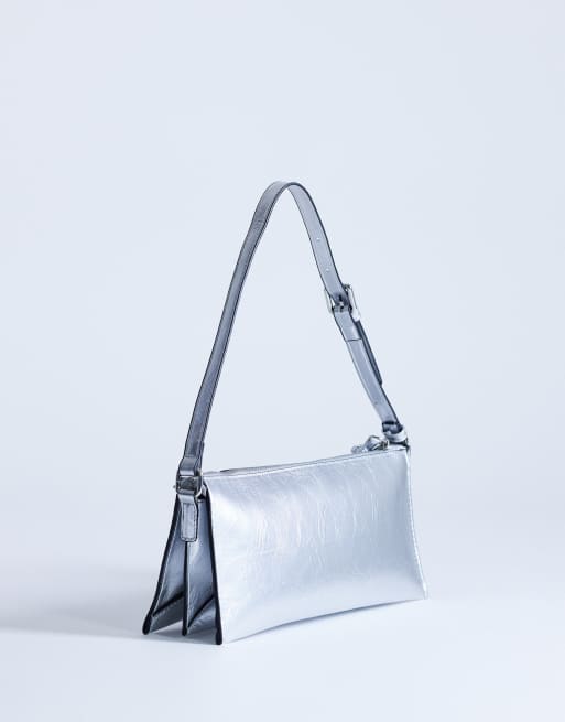 Topshop – Simone – Srebrna torebka na ramię, 4 z 4