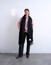 Topshop Simone supersoft blanket scarf in black