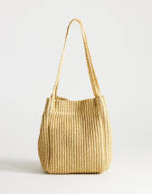 Topshop Singer weave shoulder bag in natural