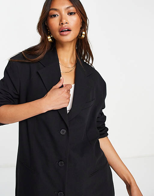 Suits & Separates Topshop single breasted blazer in black 