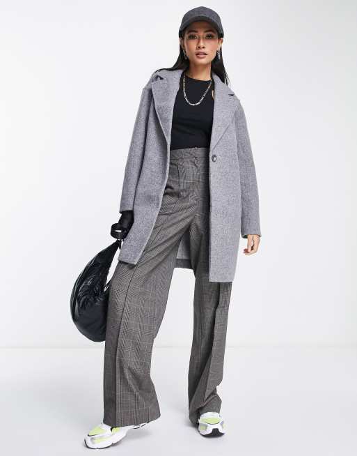 Topshop grey wool sales coat