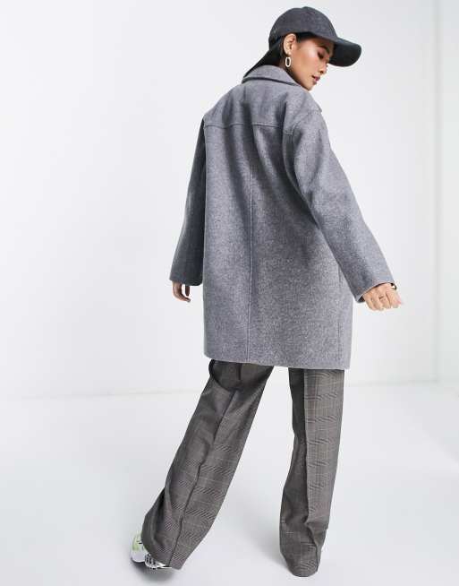 Mid length grey on sale coat