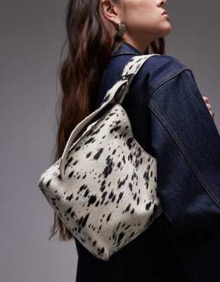 Sinitta shoulder bag in dalmation real pony leather-Multi